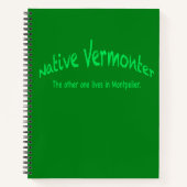 Native Vermonter Notizblock (Vorderseite)