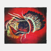 "Native Warrior" Fleecedecke (Vorderseite (Horizontal))