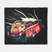 Native Warrior "Kaw" Fleece Blanket (Vorderseite (Horizontal))