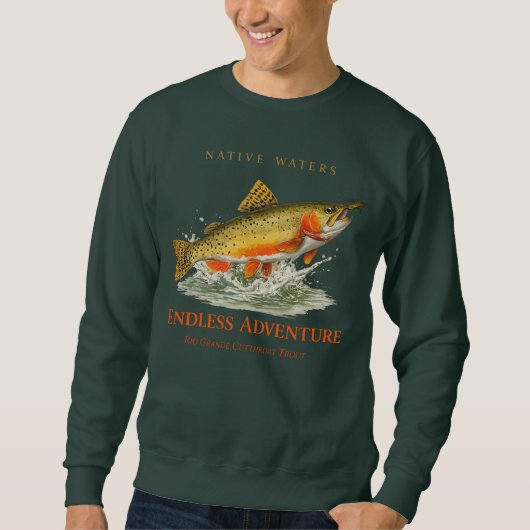 Native Waters Endless Abenteuer Rio Grande Sweatshirt (Vorderseite)