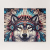 Native Wolf Puzzle (Horizontal)