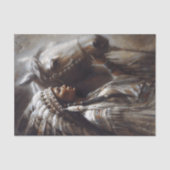 Native Woman & White Horse Headdress Decoupage Seidenpapier (Vorderseite)