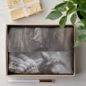 Native Woman & White Horse Headdress Decoupage Seidenpapier (Geschenk)