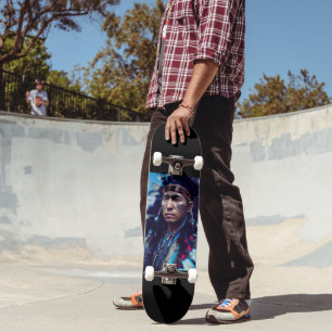 NATIVER AMERIKANISCHE UREINWOHNER WARRIOR SKATEBOA SKATEBOARD