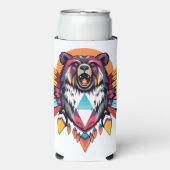 Nativer dekorierter Bär Selters Dosenkühler (Seltzer Vorderseite)