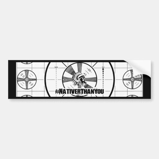 #NativerThanYou Test-Muster-Autoaufkleber Autoaufkleber (Vorne)