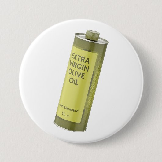 Natives Olivenöl in einer runden Blechflasche Button (Vorderseite)