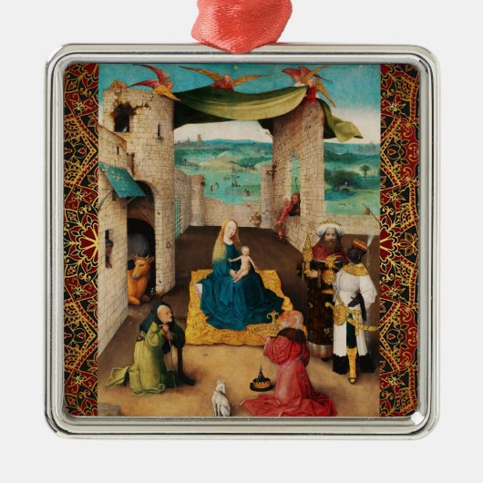 NATIVITÄT, ANNAHME VON MAGI durch BOSCH Weihnachte Ornament Aus Metall (Vorne)