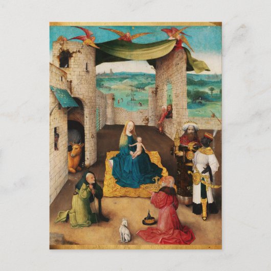 NATIVITÄT, ANNAHME VON MAGI durch BOSCH Weihnachte Postkarte (Vorderseite)