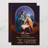 Nativität Einladung religiöse Weihnachtseinladung (Vorne/Hinten)