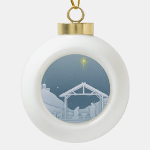 Nativität Keramik Kugel-Ornament
