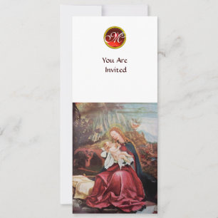 NATIVITÄT MIT ANGELN - MAGIC CHRISTMAS MONOGRAM EINLADUNG