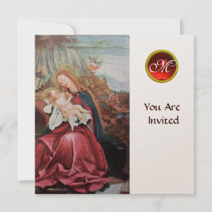 NATIVITÄT MIT ANGELN - MAGIC CHRISTMAS MONOGRAM EINLADUNG