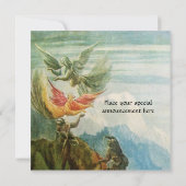 NATIVITÄT MIT ANGELN - MAGIC CHRISTMAS MONOGRAM EINLADUNG (Rückseite)