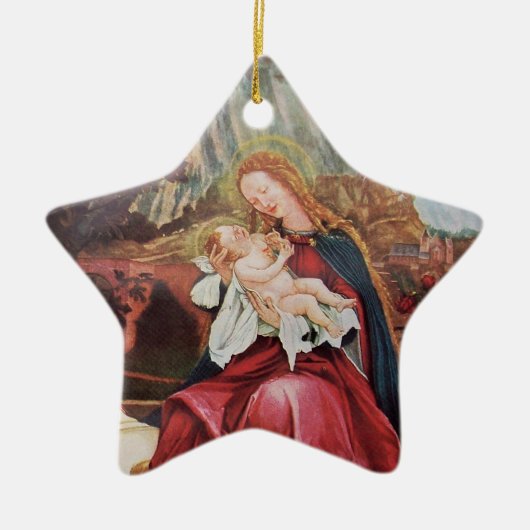 NATIVITÄT MIT ANGELN - MAGIC OF CHRISTMAS KERAMIK ORNAMENT (Vorne)
