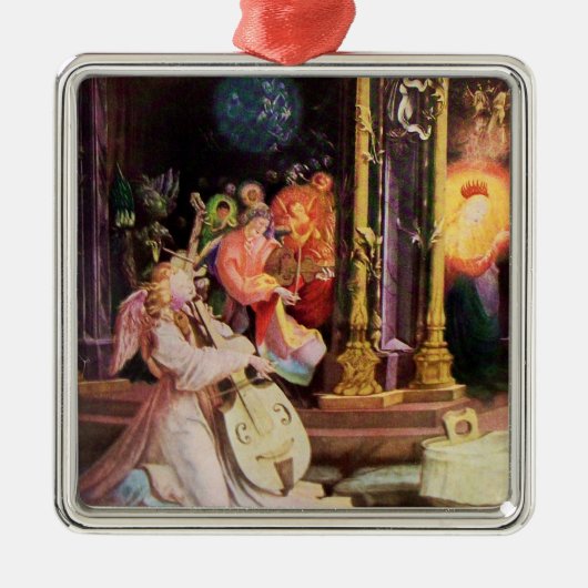 NATIVITÄT MIT ANGELN - MAGIC OF CHRISTMAS SILBERNES ORNAMENT (Vorne)