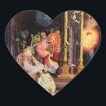 NATIVITÄT MIT MUSIKANGELN - HERZ DER CHRISTMAS Herz-Aufkleber<br><div class="desc">Farbenfrohe und magische Weihnachtsatmosphäre des deutschen Malers Matthias Grunewald ,  Details aus dem Zweiten Staat des Isenheimer Altarchts ,  ausdrucksstarker und intensiver Stil der mittelalterlichen mitteleuropäischen Kunst bis ins 16. Jahrhundert.Öl auf Holz.</div>