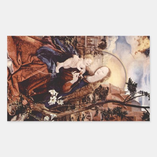 NATIVITÄT MIT WEISSEN LÄCHEN - MAGIC OF CHRISTMAS RECHTECKIGER AUFKLEBER (Vorderseite)