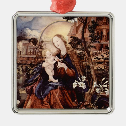 NATIVITÄT MIT WEISSEN LÄCHEN - MAGIC OF CHRISTMAS SILBERNES ORNAMENT (Vorne)