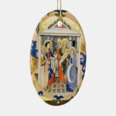 NATIVITÄT , PINK UND GOLD Gem Stein Keramik Ornament (Rechts)