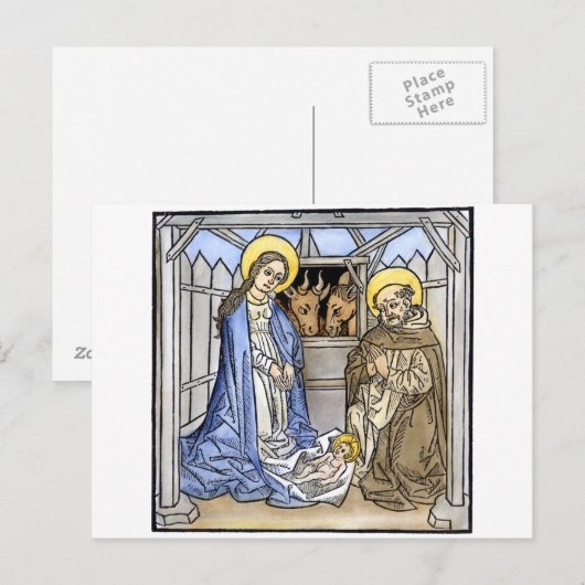 NATIVITÄT POSTKARTE (Vorne/Hinten)