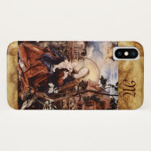 NATIVITÄT, WEISSE LÄCHEN, MAGIC CHRISTMAS Monogram Case-Mate iPhone Hülle (Rückseite (Horizontal))