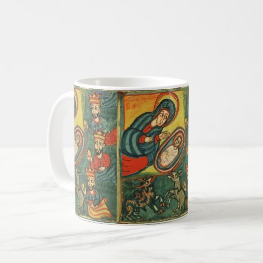 NATIVITÄTSCHRISTMAS-PARCHMENT , ANNAHME VON MAGI KAFFEETASSE (Vorderseite Links)