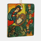 NATIVITÄTSCHRISTMAS-PARCHMENT , ANNAHME VON MAGI KERAMIKORNAMENT (Rechts)