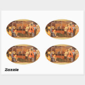 NATIVITÄTSCHRISTMAS PARCHMENT/ ANNAHME VON MAGI OVALER AUFKLEBER (Blatt)