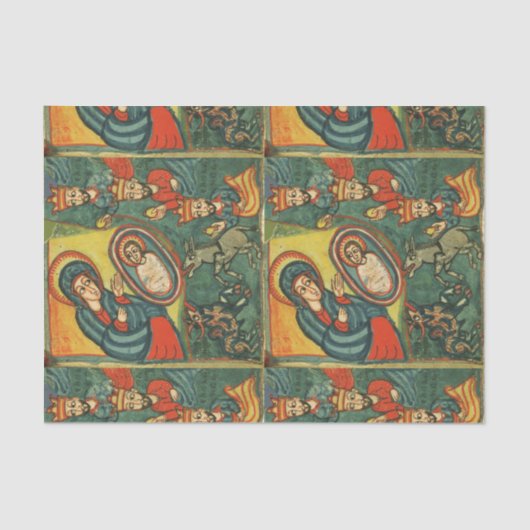 NATIVITÄTSCHRISTMAS-PARCHMENT , ANNAHME VON MAGI SEIDENPAPIER (Vorderseite)