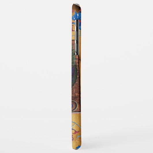 NATIVITÄTSCHRISTMAS PARCHMENT BLUE GEM MONOGRAM Case-Mate iPhone HÜLLE (Hinten/Links)