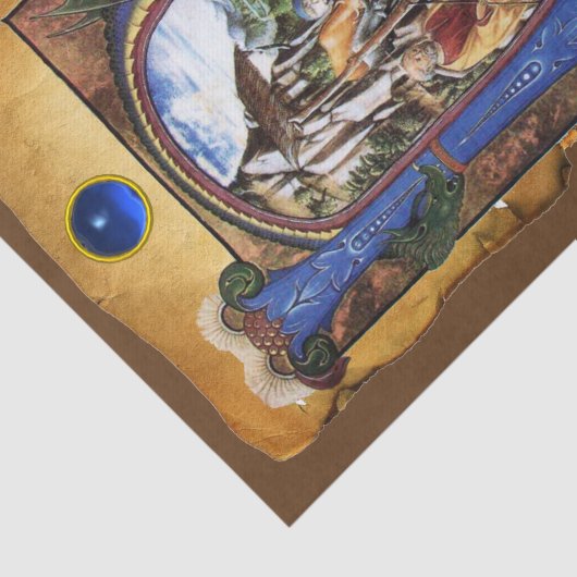 NATIVITÄTSCHRISTMAS-PARKMONOGRAMM SEIDENPAPIER (Ausschnitt)