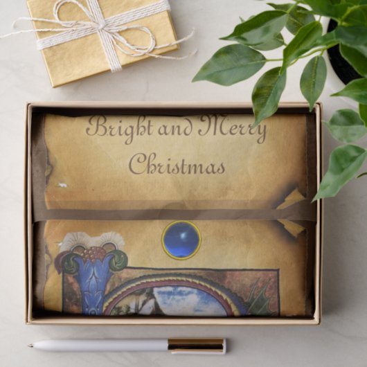 NATIVITÄTSCHRISTMAS-PARKMONOGRAMM SEIDENPAPIER (Geschenk)