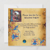 NATIVITÄTSMONOGRAMM FLORAL CHRISTMAS PARCHMENT EINLADUNG (Rückseite)