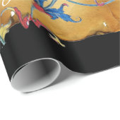 NATIVITÄTSMONOGRAMM FLORAL CHRISTMAS PARCHMENT GESCHENKPAPIER (Rolleneckpunkt)