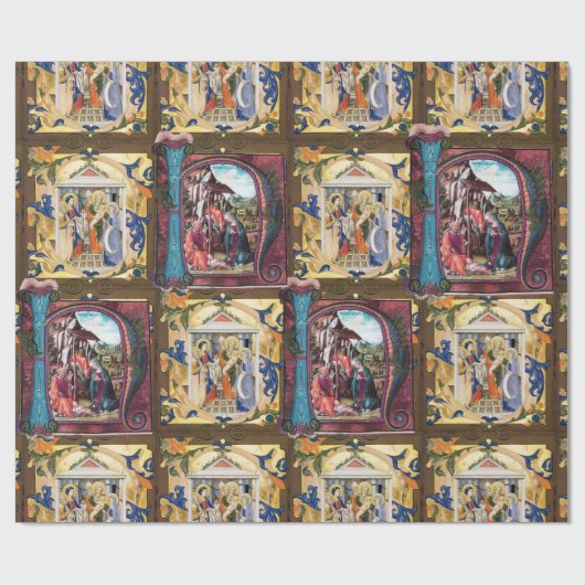 NATIVITÄTSMONOGRAMM GESCHENKPAPIER (Flach)