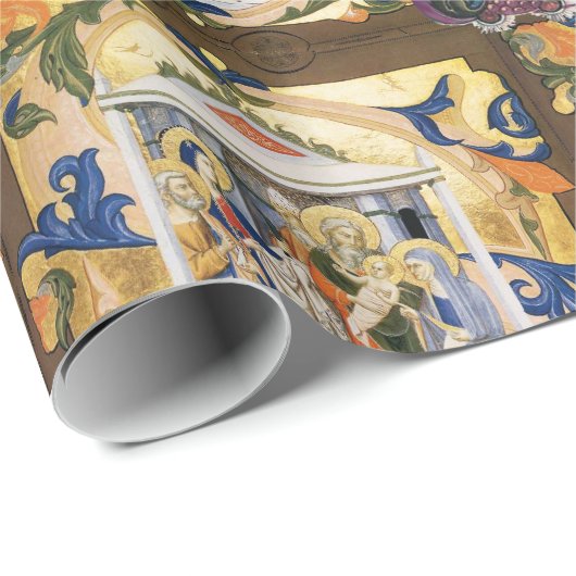 NATIVITÄTSMONOGRAMM GESCHENKPAPIER (Rolleneckpunkt)