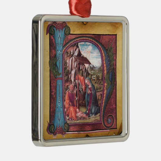 NATIVITÄTSPARCHITEKTONgramm Silbernes Ornament (Rechts)