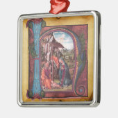 NATIVITÄTSPARCHITEKTONgramm Silbernes Ornament (Links)