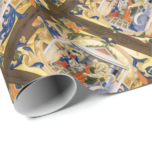 NATIVITÄTSPARCHMENT GESCHENKPAPIER (Rolleneckpunkt)