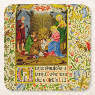 Nativity   an Sie ist dieser Tag geboren Rechteckiger Pappuntersetzer