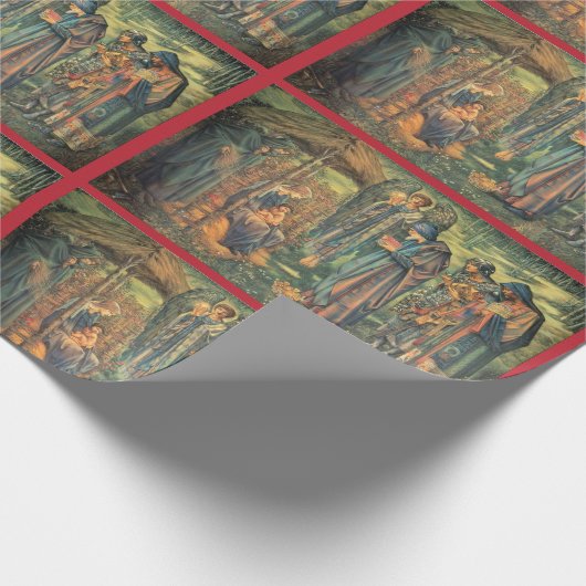 Nativity Baby Jesus Engel 3 Könige Detailbild Geschenkpapier (Ecke)