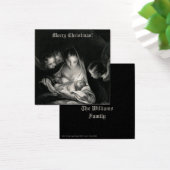 Nativity Baby Jesus Virgin Mary Angels Black White (Schreibtisch)
