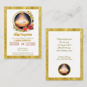 Nativity Carol Service Christmas Invitation Begleitkarte (Vorne/Hinten)