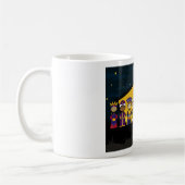 Nativity-Charaktere an der Scheune durch Kaffeetasse (Links)