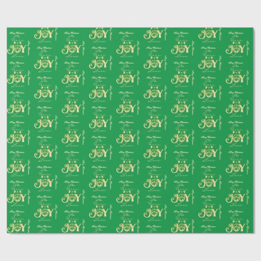 Nativity Christlich Christmas G Gold Peace Joy Lie Geschenkpapier (Flach)