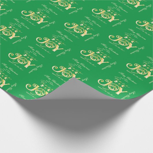 Nativity Christlich Christmas G Gold Peace Joy Lie Geschenkpapier (Ecke)