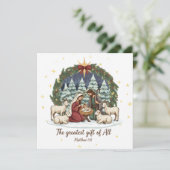 Nativity Christmas Card  (Stehend Vorderseite)