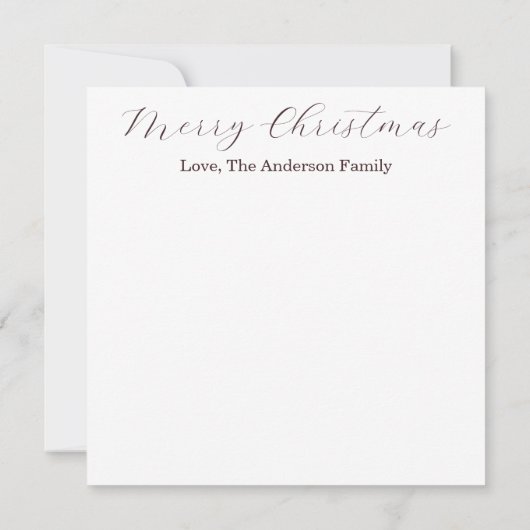 Nativity Christmas Card  (Rückseite)