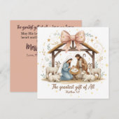 Nativity Christmas Card with Scripture  (Vorne/Hinten)